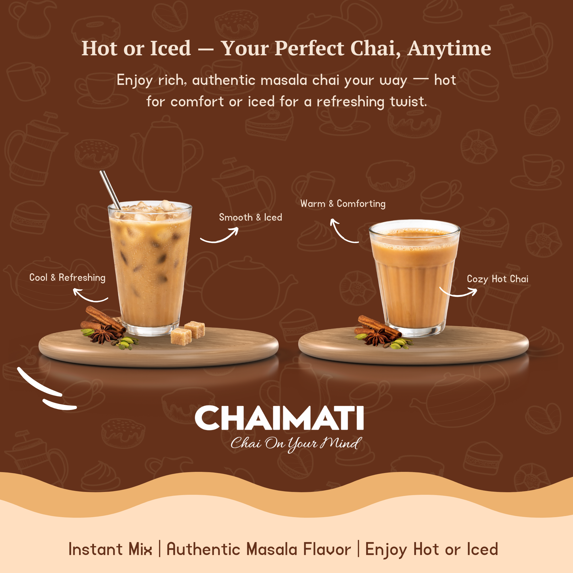 CHAIMATI Dairy-Free Instant Masala Chai Latte Premix - 2 lb