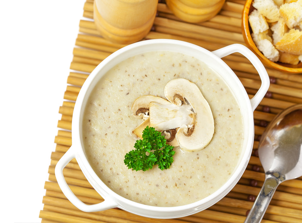 Creamy Mushroom Quinoa Soup