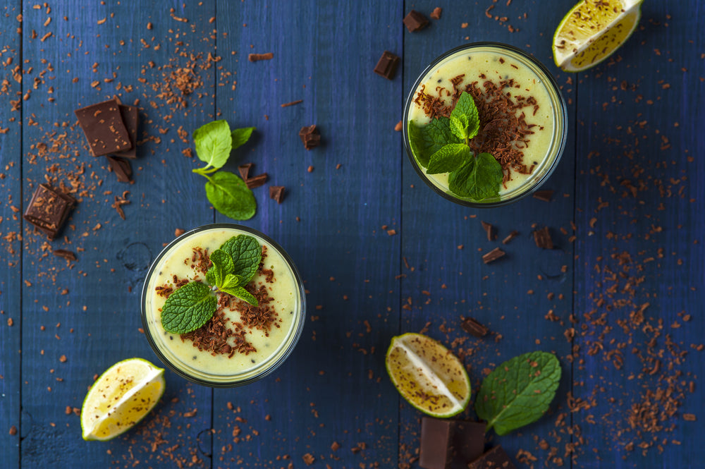 Wheatgrass Mint Choco Chip Smoothie