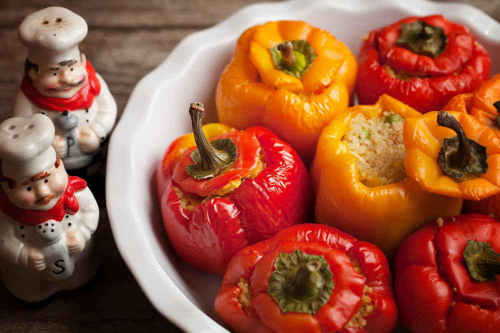 Cheese and Quinoa Stuffed Peppers
