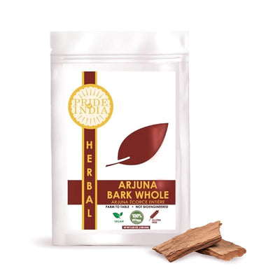 Natural Arjuna Bark Whole, Half Pound (3.53oz - 100gm) Pack - Pride Of India