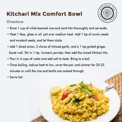 Indian White Basmati Rice & Lentil Kitchari Mix - Protein Superfood Jar - Pride Of India