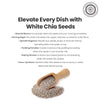 Whole White Chia Seeds - Omega-3 & Calcium Superfood Jar - Pride Of India