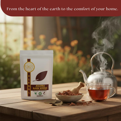 Natural Arjuna Bark Whole, Half Pound (3.53oz - 100gm) Pack - Pride Of India