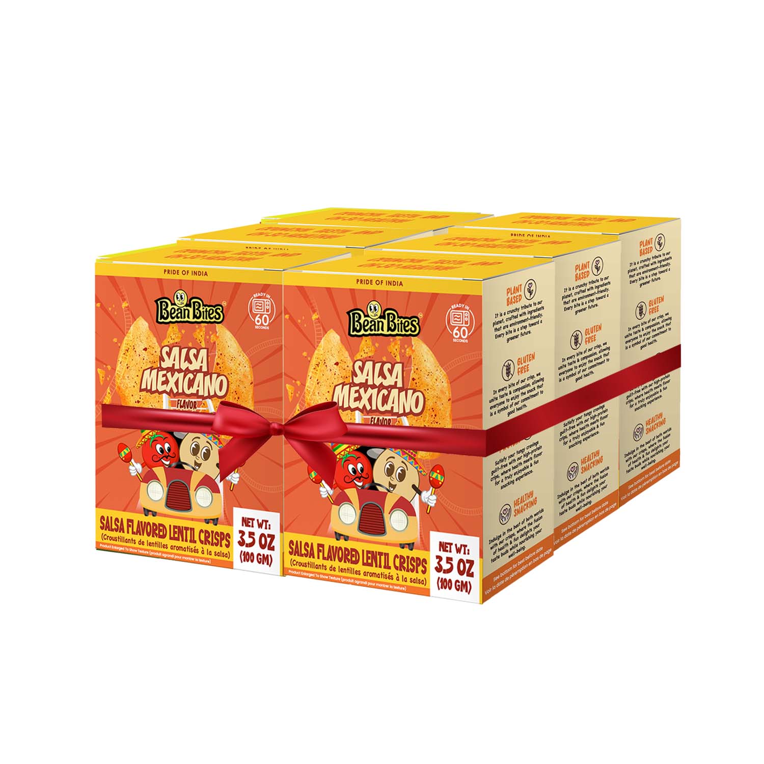 Bean Bites Salsa Mexicano Lentil Crisp - Pride Of India