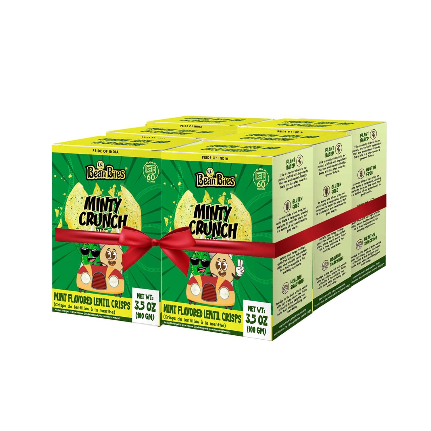 Bean Bites Minty Crunch Lentil Crisp - Pride Of India