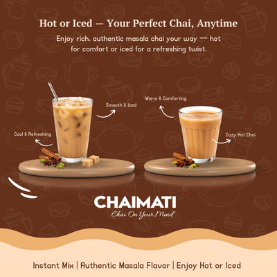 Chaimati Unsweetened Masala Chai Mix, 2 LB (908 gm) | No Added Sugar, Gluten Free, Dairy Based | Instant Powdered Tea, Makes 75 Cups | Cinnamon, Ginger, Cardamom | Ready in Seconds | Hot or Iced