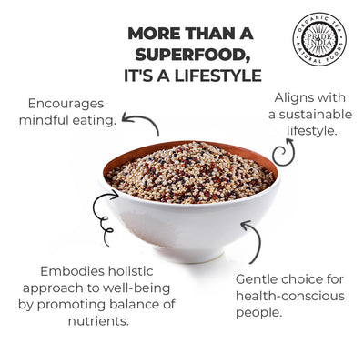 Three Color Quinoa - Protein Rich Whole Grain Jar - Pride Of India