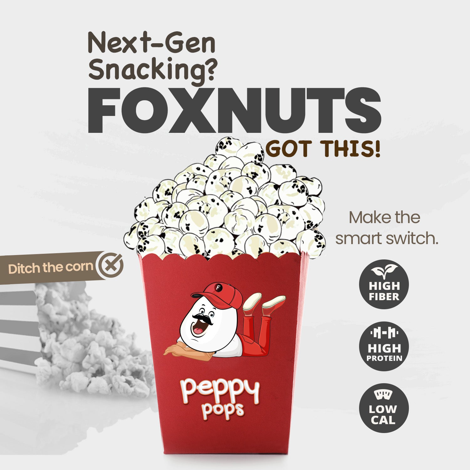 PEPPY POPS HIMALAYAN SALT & PEPPER ROASTED FOXNUTS - Pride Of India