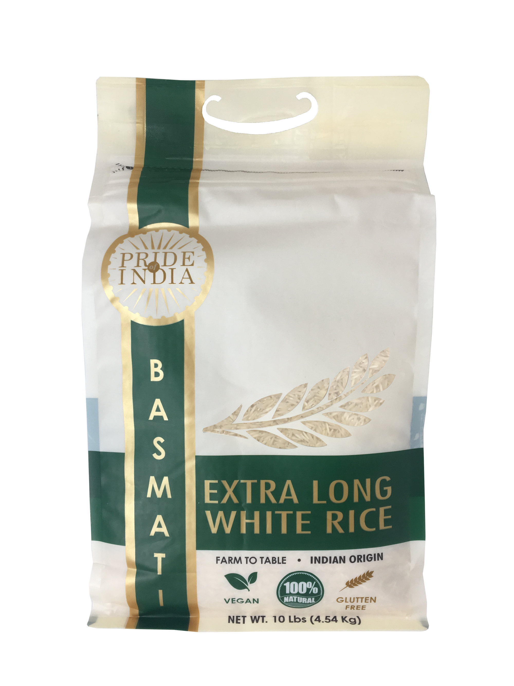 Extra Long Indian White Basmati Rice - Naturally Aged Aromatic Grain Jar - Pride Of India