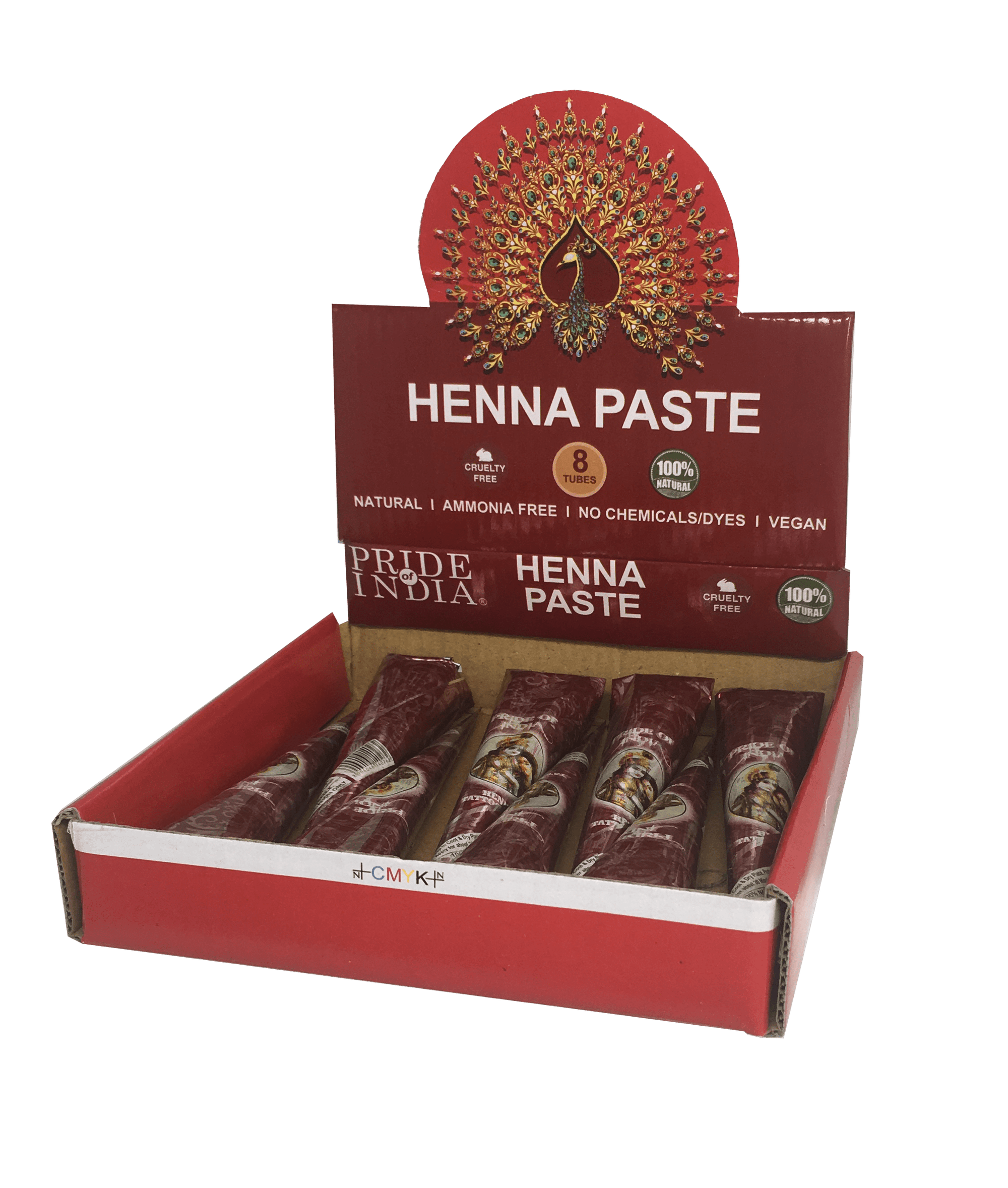 Herbal Henna Tattoo Mehendi Paste - BUY 1 GET 1 FREE  - 1.25oz Tube (100% Natural) - Pride Of India