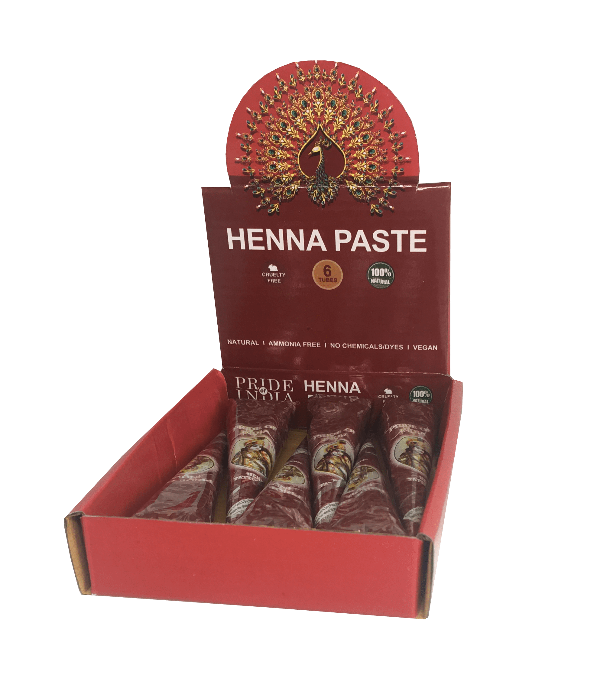 Herbal Henna Tattoo Mehendi Paste - BUY 1 GET 1 FREE  - 1.25oz Tube (100% Natural) - Pride Of India