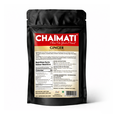 CHAIMATI Unsweetened Instant Ginger Chai Latte Premix - 2 lb