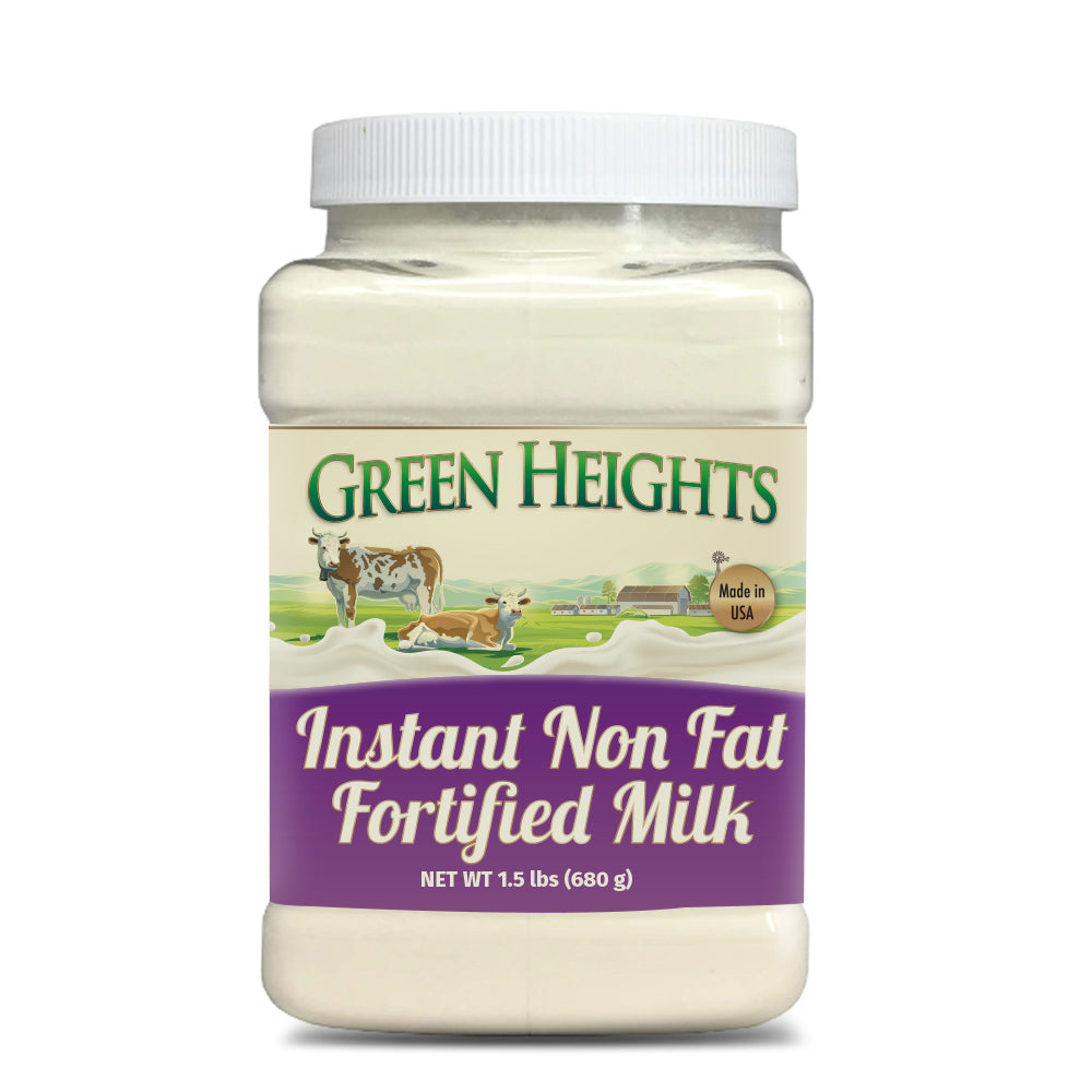Instant Fortified Nonfat Milk Powder Jar 1.5 Pound Jar by Green Heights