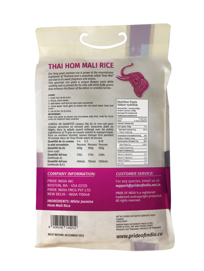 Thai White Jasmine Rice - Hom Mali Fragrant Long Grain Jar - Pride Of India