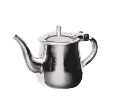 Stainless Steel Gooseneck Tea & Coffee Pot w/ Vented Hinged Lid - Pride Of India