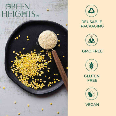 Mung Bean Flour - 2.2 Pound / 1 KG Jar by Green Heights - Pride Of India
