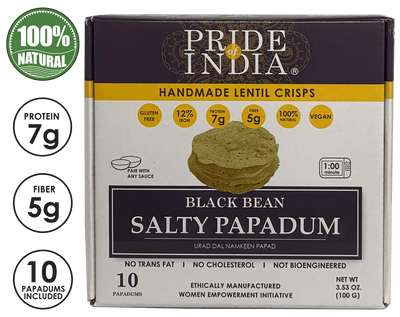 Salty Black Bean Namkeen Papadum Lentil Crisp - Pride Of India