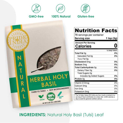Gourmet Tulsi (Holy Basil) Cut & Sifted - Pride Of India