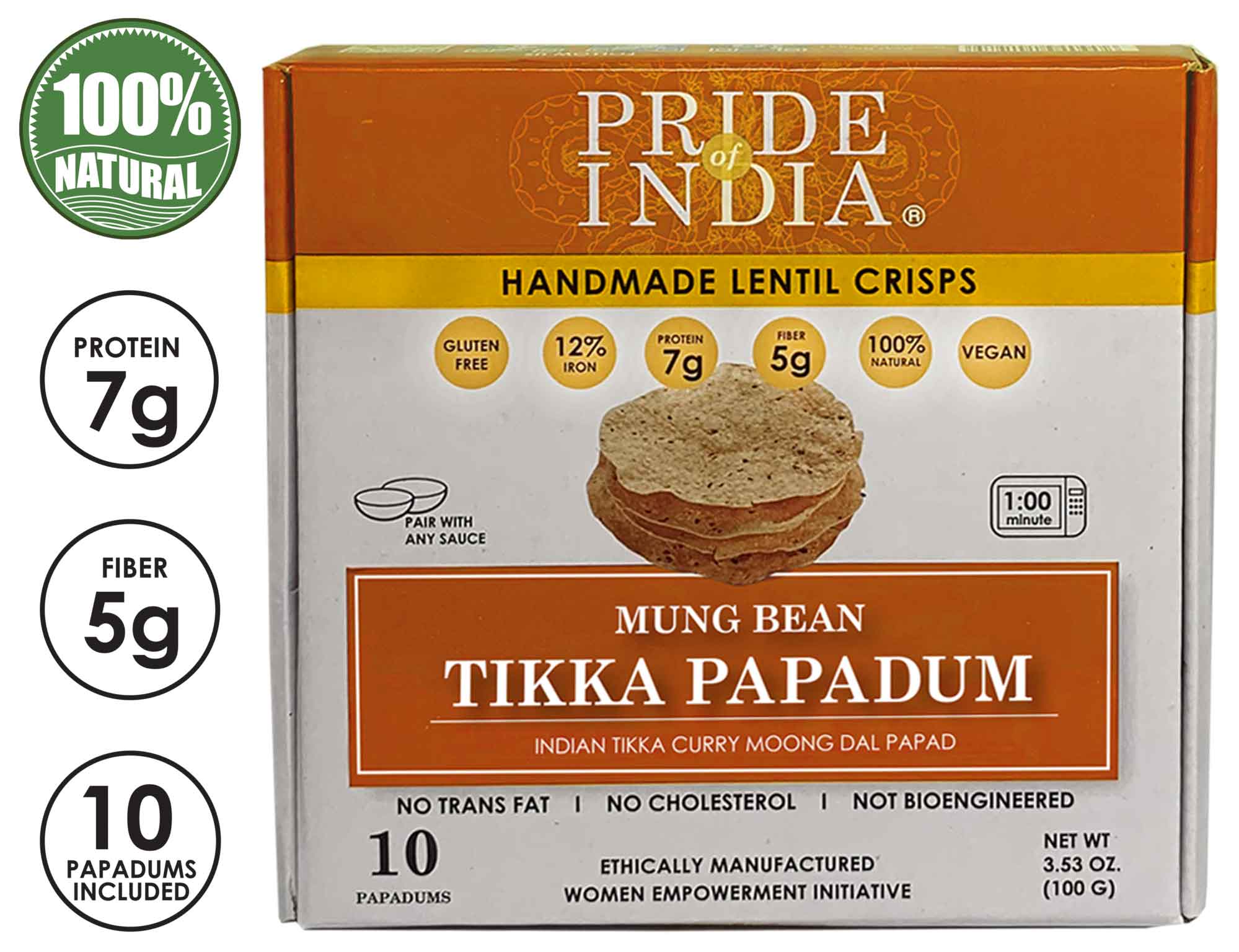 Tikka Curry Mung Bean Papadum Lentil Crisp - Pride Of India